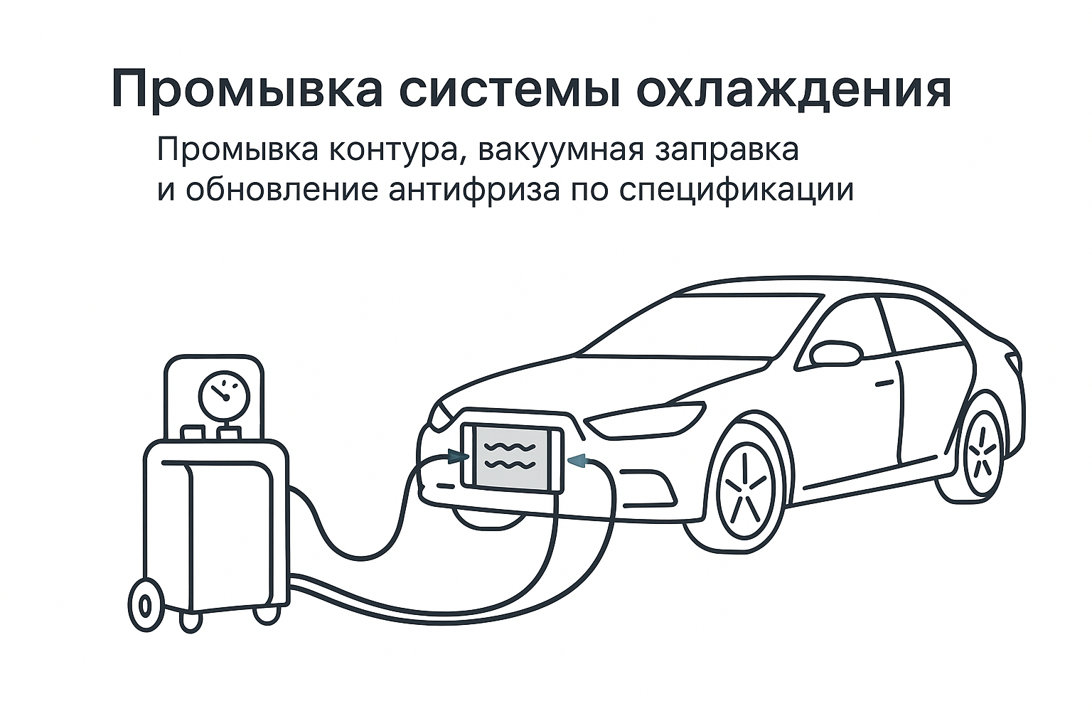 Промывка системы охлаждения и замена антифриза